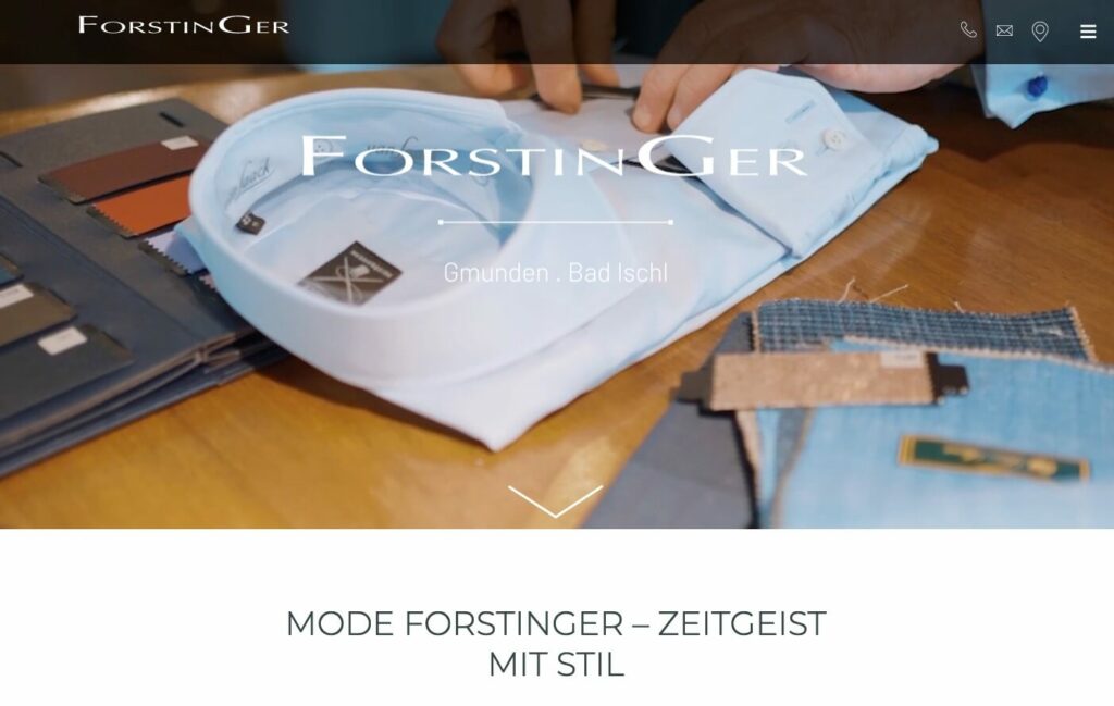 Screenshot Webseite Forstinger Mode